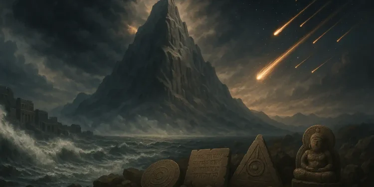What ancient myths have in common and why it matters. An illustration of different myths.