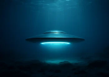 An illustration of a USO. scientists are hunting for alien technology.