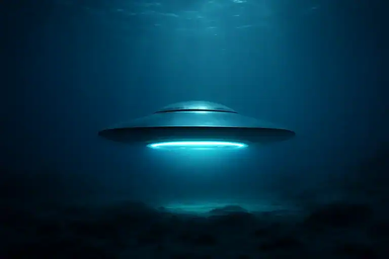 An illustration of a USO. scientists are hunting for alien technology.
