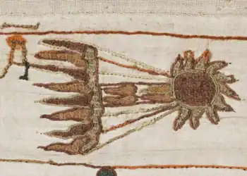 A monk believed he recognized Halley’s Comet in the Bayeux Tapestry, but that alone does not justify renaming it. Credit: Public Domain
