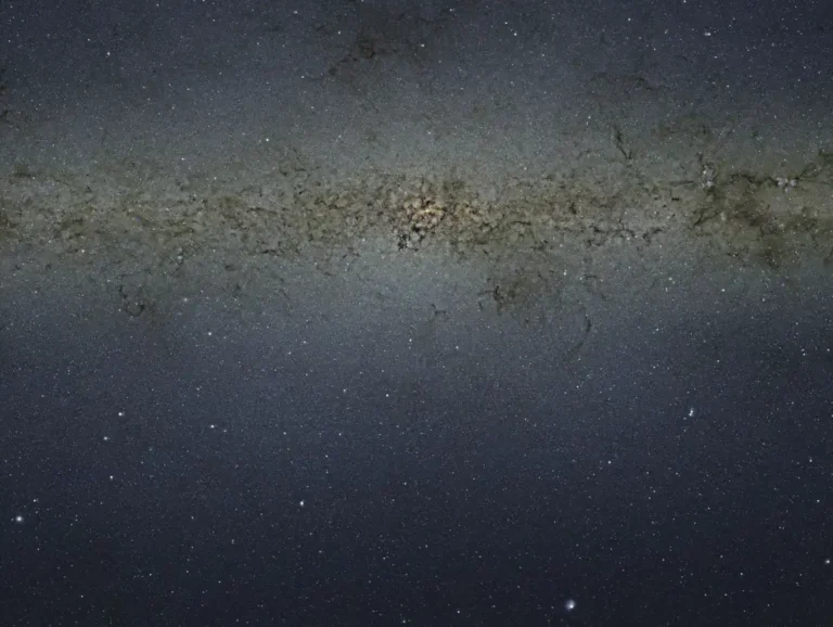 The Milky Way seen toward its dense central regions