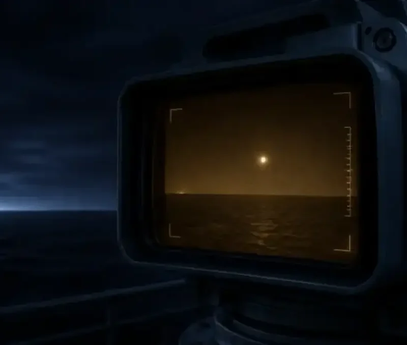 Infrared illustration of an unidentified aerial object
