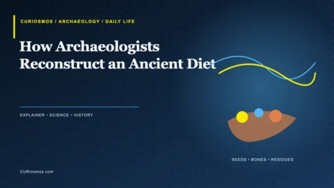 Archaeological remains of seeds, animal bones and pottery used to study an ancient diet