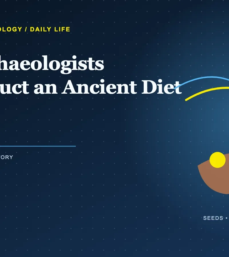 Archaeological remains of seeds, animal bones and pottery used to study an ancient diet