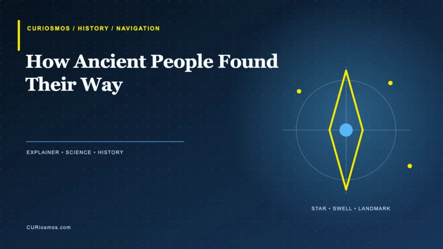 Ancient navigator steering by the stars above a dark sea