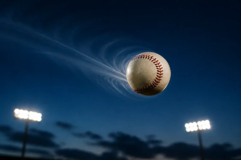 Illustration of a baseball pitch and its wake used to explain how motion affects UAP observations