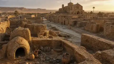Excavated Byzantine city in Egypt's Dakhla Oasis