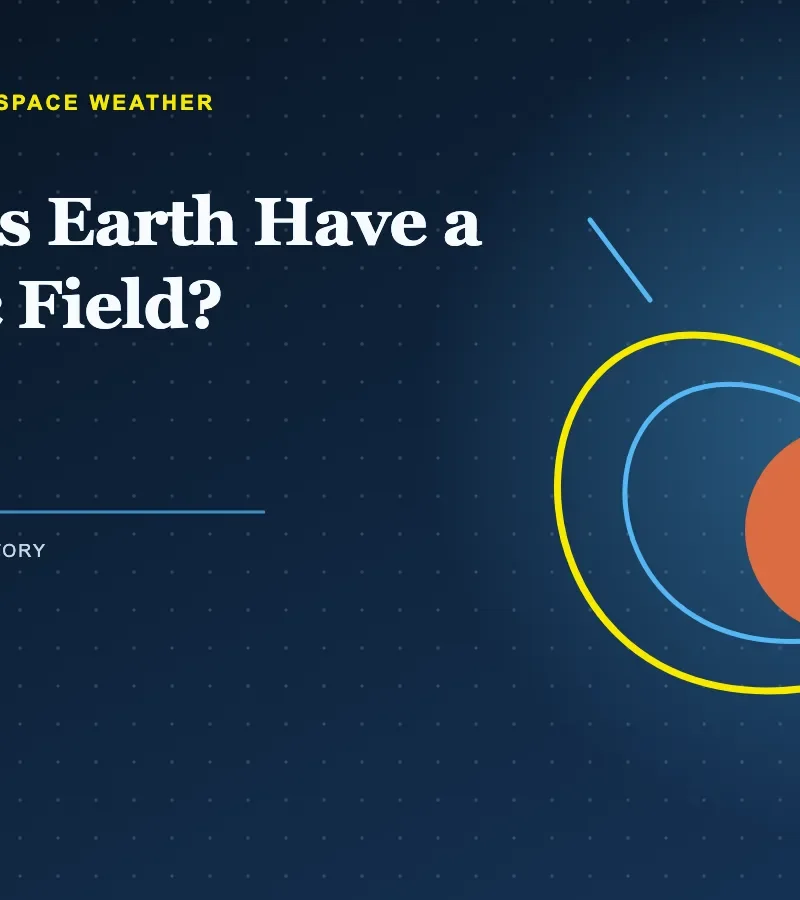 Illustration of Earth’s magnetic field deflecting the solar wind