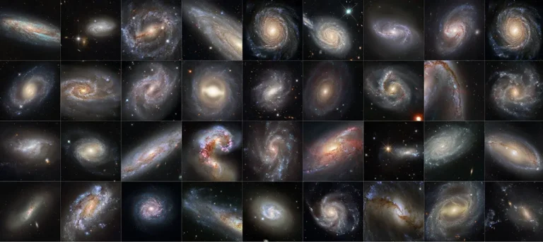 A NASA and Hubble view of galaxies used to measure the universe’s expansion rate.