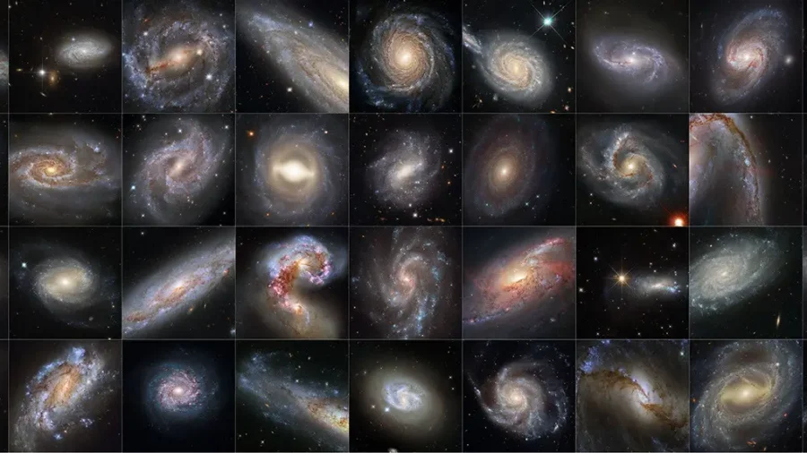 A NASA and Hubble view of galaxies used to measure the universe’s expansion rate.