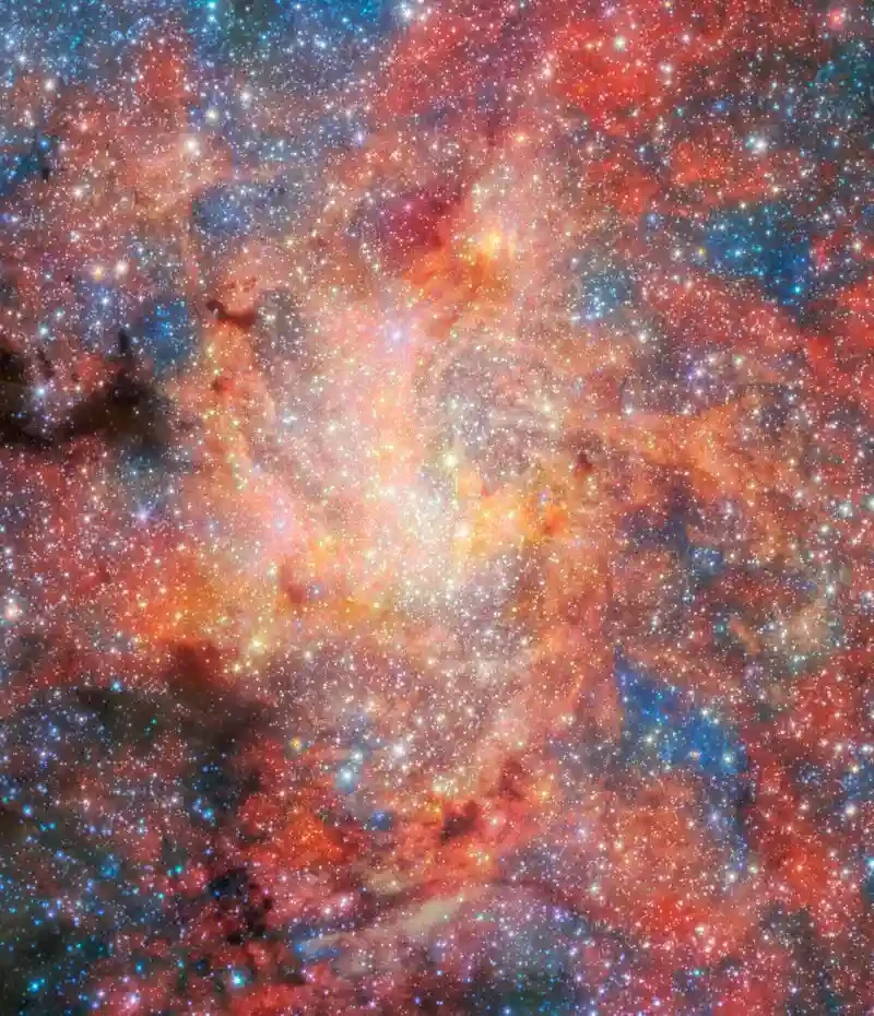 Webb infrared view of the Galactic Centre showing the IRS 3 star near Sagittarius A*