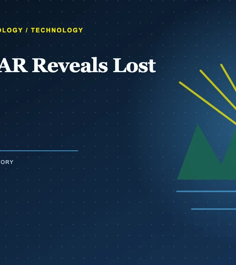 LiDAR-style elevation map revealing ancient roads beneath a forest canopy