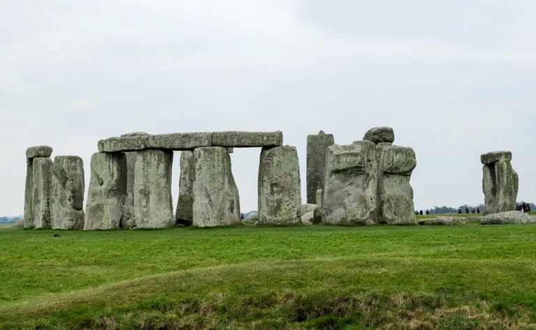 Stonehenge standing stones in the Wiltshire landscape