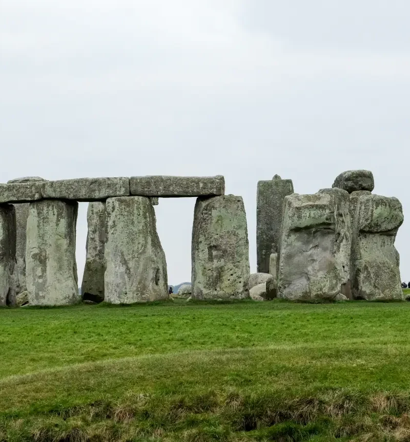 Stonehenge standing stones in the Wiltshire landscape