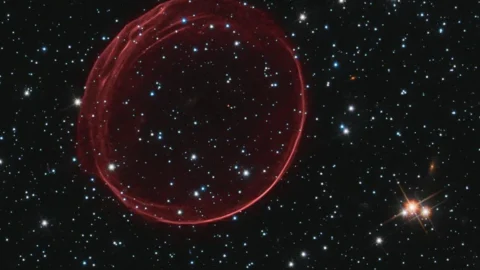 Supernova remnant photographed by the Hubble Space Telescope