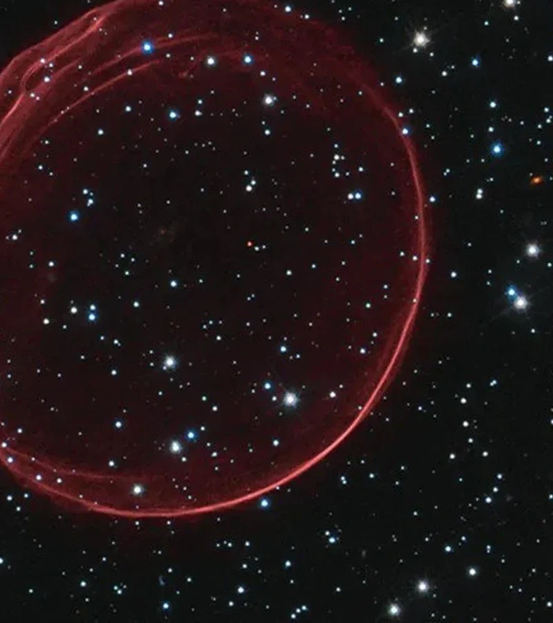 Supernova remnant photographed by the Hubble Space Telescope