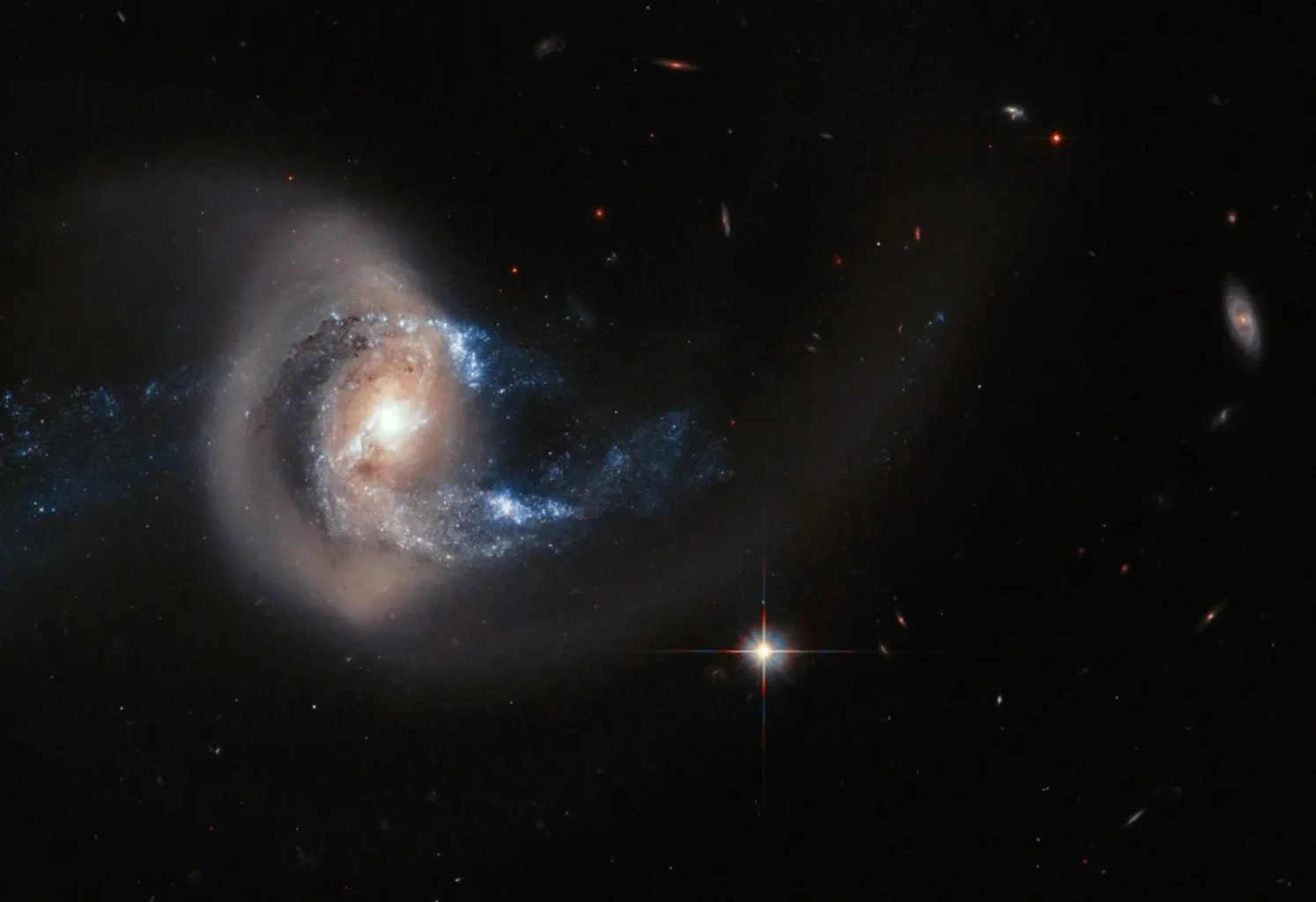 Hubble image of the interacting galaxy NGC 7714
