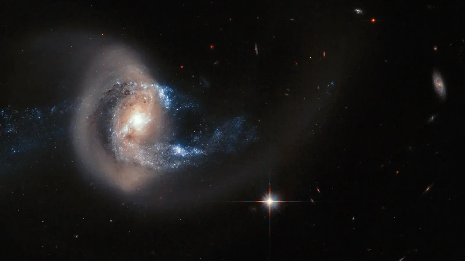 Hubble image of the interacting galaxy NGC 7714