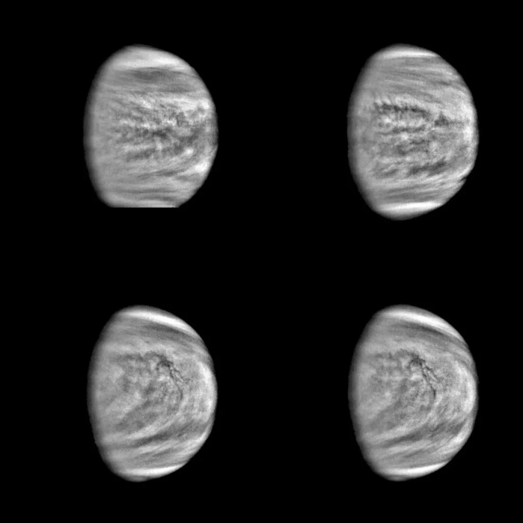 NASA radar view of Venus showing the planet's cloud-shrouded surface