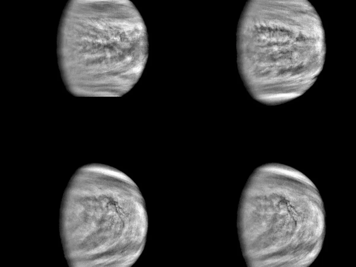 NASA radar view of Venus showing the planet's cloud-shrouded surface