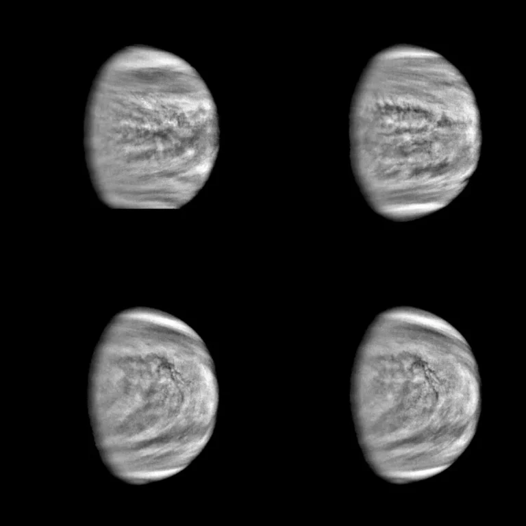 NASA radar view of Venus showing the planet's cloud-shrouded surface