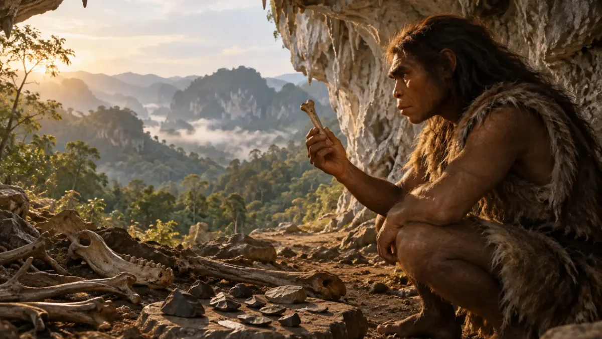 Editorial reconstruction of a Denisovan at Bianfu Cave in Yunnan, China