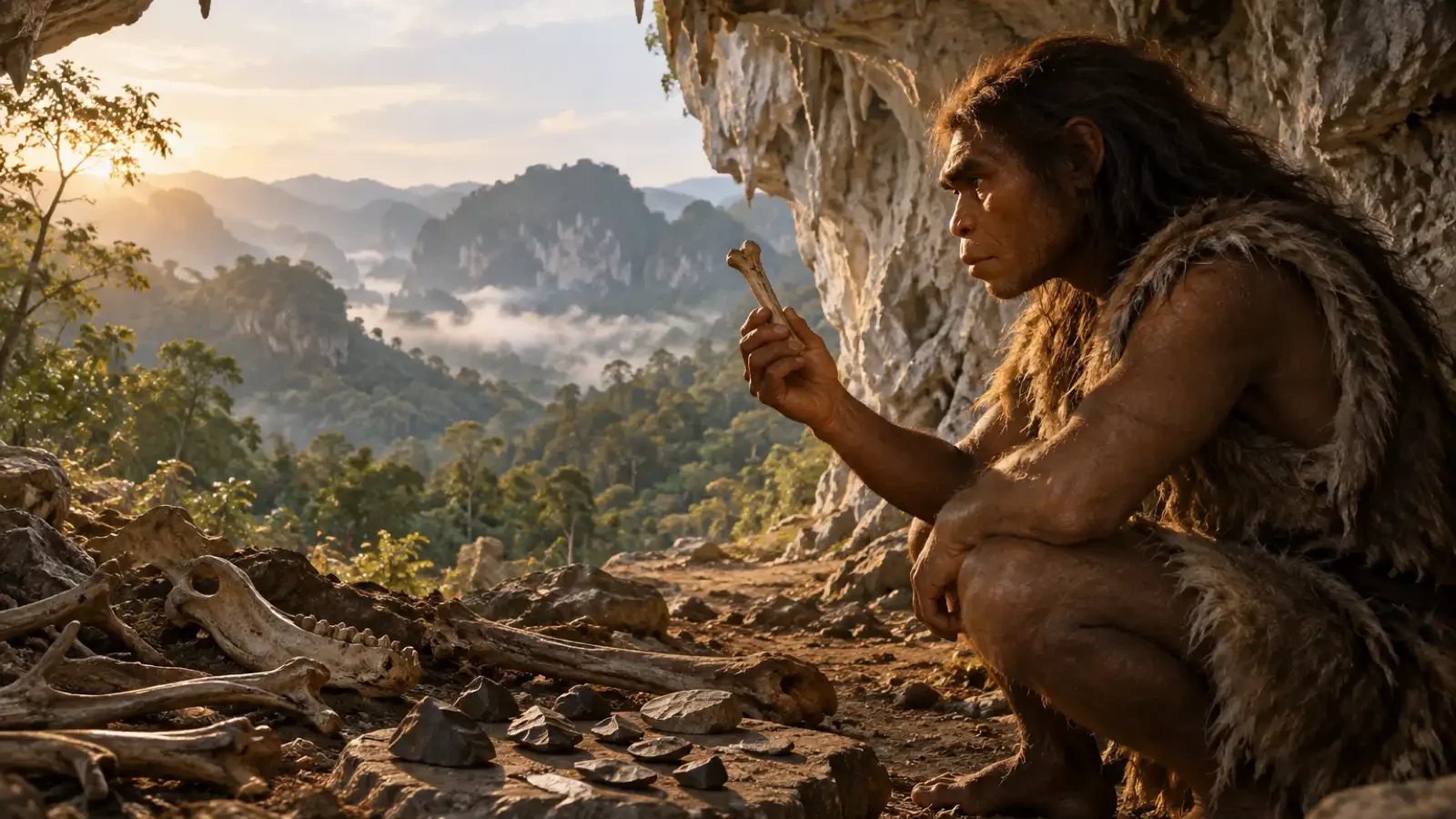 Editorial reconstruction of a Denisovan at Bianfu Cave in Yunnan, China