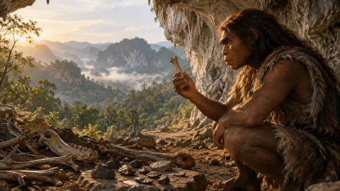 Editorial reconstruction of a Denisovan at Bianfu Cave in Yunnan, China