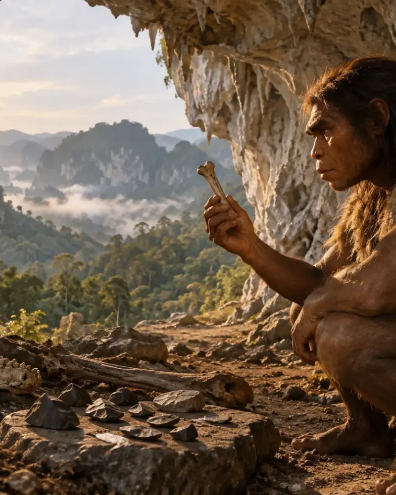 Editorial reconstruction of a Denisovan at Bianfu Cave in Yunnan, China