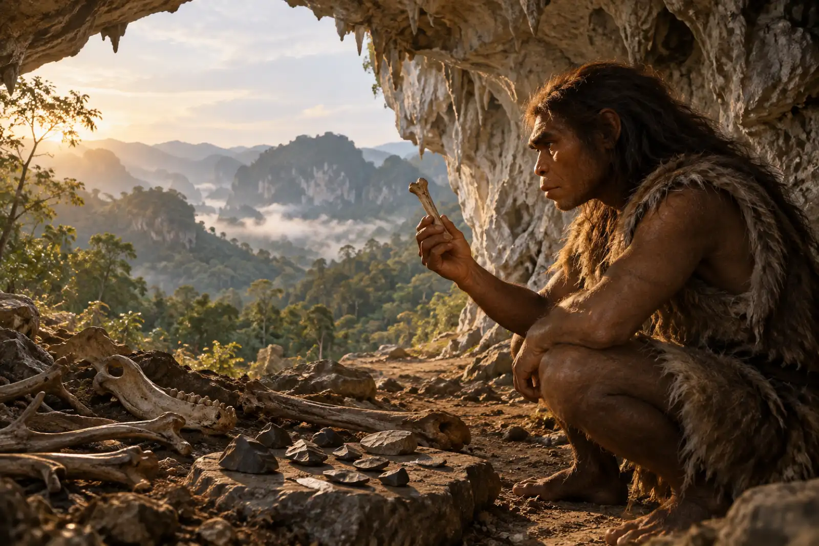 Editorial reconstruction of a Denisovan at Bianfu Cave, Yunnan