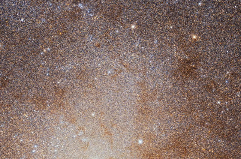The Triangulum Galaxy captured by the Hubble Space Telescope, showing millions of stars
