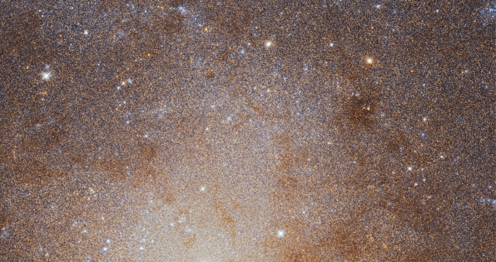 The Triangulum Galaxy captured by the Hubble Space Telescope, showing millions of stars