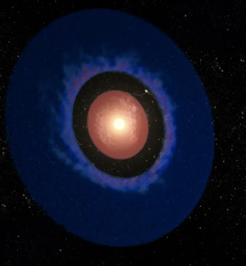Artist’s concept of young planet Elias 2-24 b inside a dusty protoplanetary disk