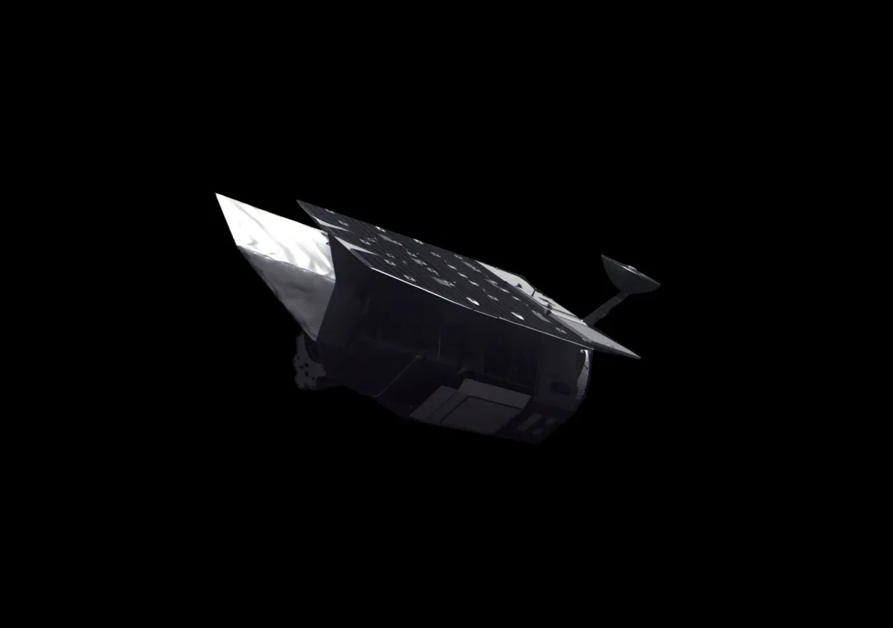 Artist’s concept of NASA’s Nancy Grace Roman Space Telescope in space