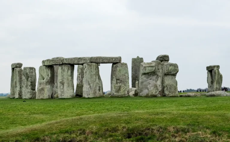 Stonehenge standing stones viewed from the northeast