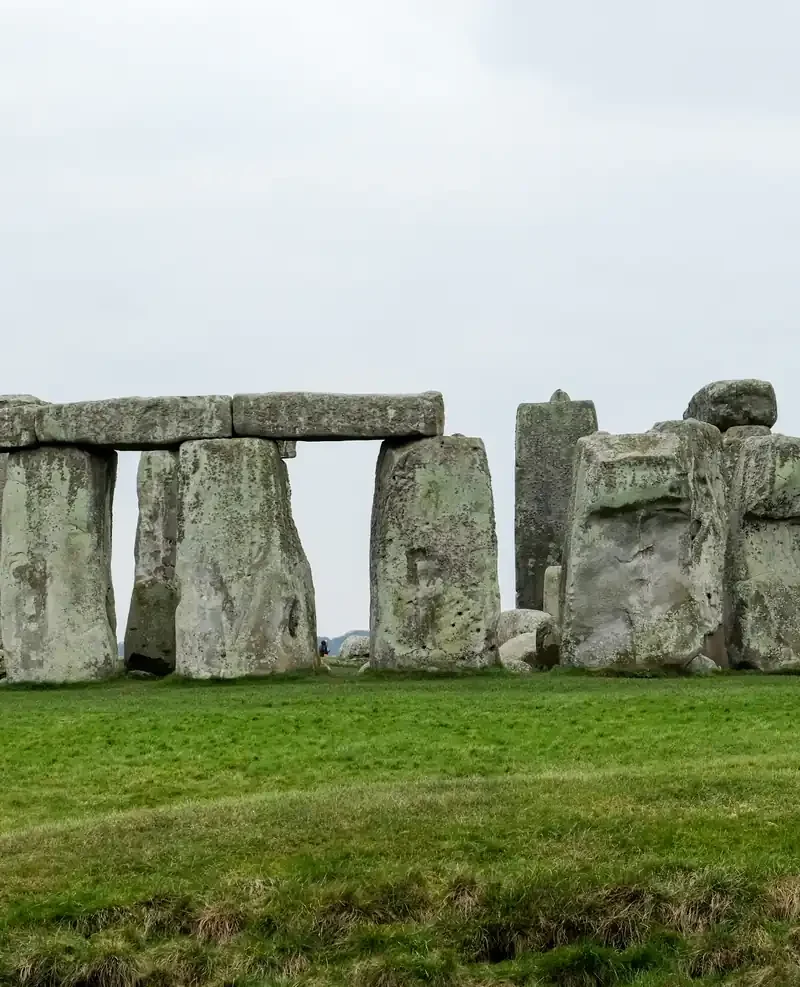 Stonehenge standing stones viewed from the northeast
