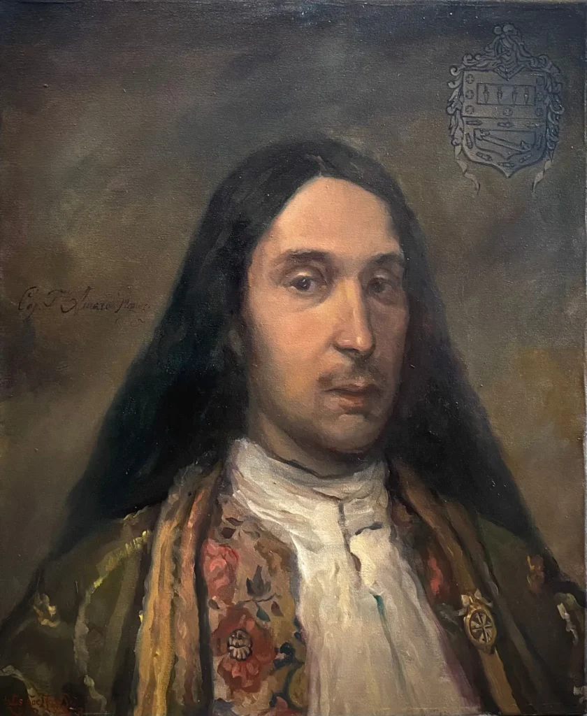 Modern painted portrait of Canary Island corsair Amaro Pargo