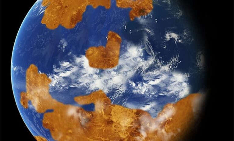 Visual representation of how Venus could have potentially looked like over 750 million years ago.